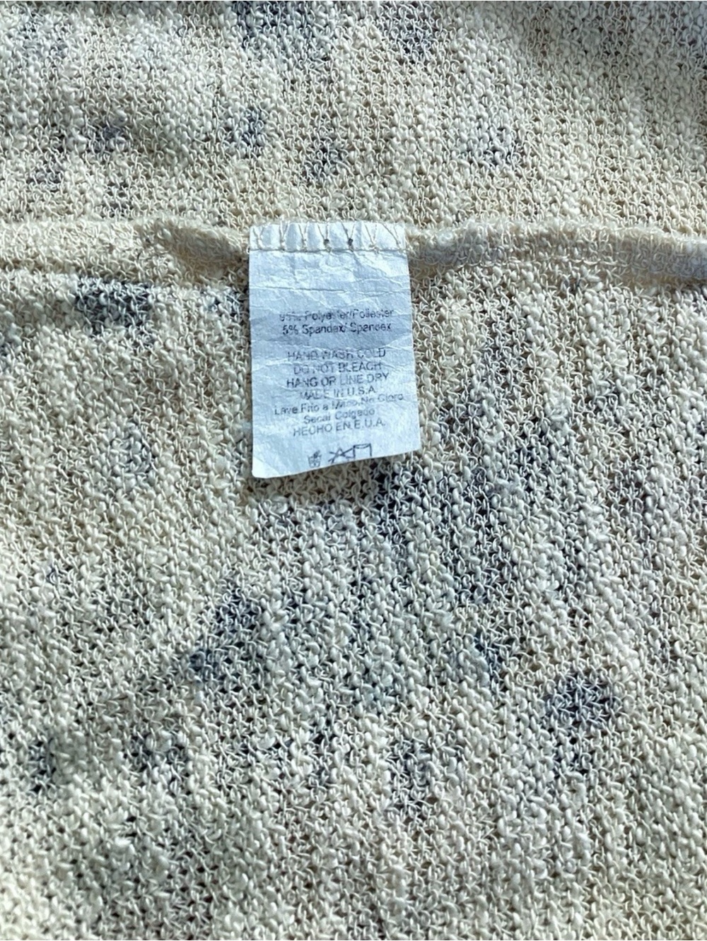 Vintage Feather & Cheetah Print Knit V Neck Slouchy Top Made in USA Large-XL - Picture 10 of 10